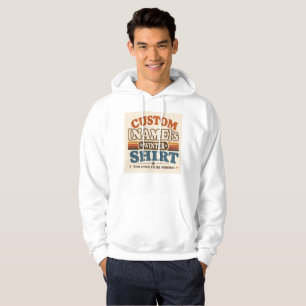 Retro Aangepaste Naam Te Koud Grappige Winter Hood Hoodie