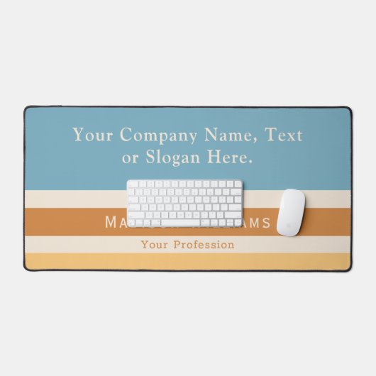 Retro aangepaste naam tekst slogan Kantoor of pers Bureaumat (Keyboard & Muis)