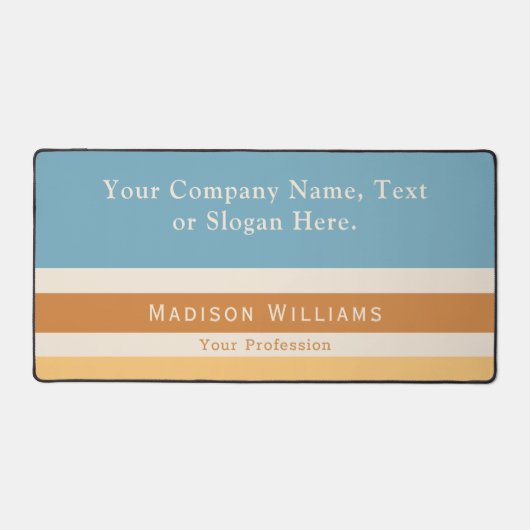 Retro aangepaste naam tekst slogan Kantoor of pers Bureaumat (Voorkant)