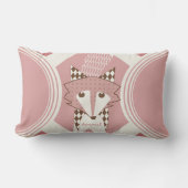 Retro Aangepaste peach en Brown Fox Pillow Kussen (Voorkant)