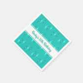 Retro Aangepaste Verjaardagsfeestje Turquoise Servet (Hoek)
