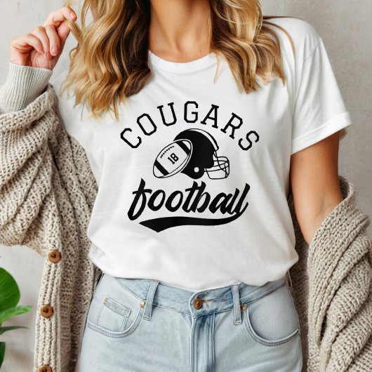Retro aangepaste voetbalteamnaam wit t-shirt
