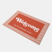 Retro Aangepaste Welkom Deurmat (Schuin)