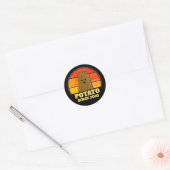 Retro Aardappel Verjaardagsjaar Ronde Sticker (Envelop)