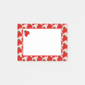 Retro Aardbei Fruit Patroon Opmerkingen Post-it® Notes (Voorkant)