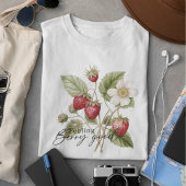 Retro aardbei gevoel bessen goed t-shirt