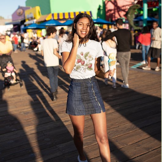 Retro aardbei gevoel bessen goed t-shirt