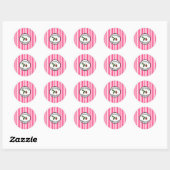 Retro aardbei Jelly Bean Ronde Sticker (Vel)