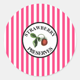 Retro aardbei Jelly Bean Ronde Sticker