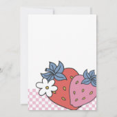 Retro Aardbei Meisje Verjaardag Kaart (Achterkant)