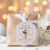 Retro Aardbei Perfect Matcha Roze Strik Bruidsmeis Bedankjes Labels