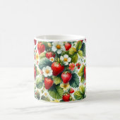 Retro Aardbei Plant –  tuin Charm Koffiemok (Center)