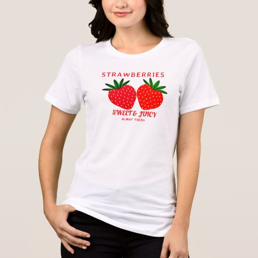 Retro Aardbeien Graphic T-shirt, Sweet Berry Shirt (Voorkant)