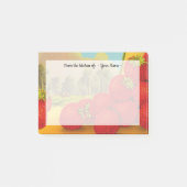 Retro aardbeien krat art bewerkbaar post-it® notes (Voorkant)