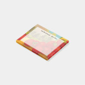 Retro aardbeien krat art bewerkbaar post-it® notes (Schuin)