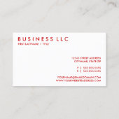 Retro AARDBEIEN Visitekaartje (Achterkant)