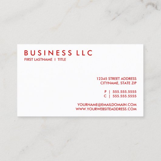 Retro AARDBEIEN Visitekaartje (Achterkant)