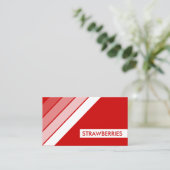 Retro AARDBEIEN Visitekaartje (Staand voorkant)