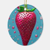 Retro Aardbery Keramisch Ornament (Links)
