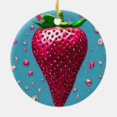 Retro Aardbery Keramisch Ornament (Achterkant)