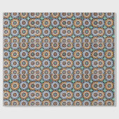 Retro  aardse tinten Mid Century Modern Cadeaupapier (Vlak)