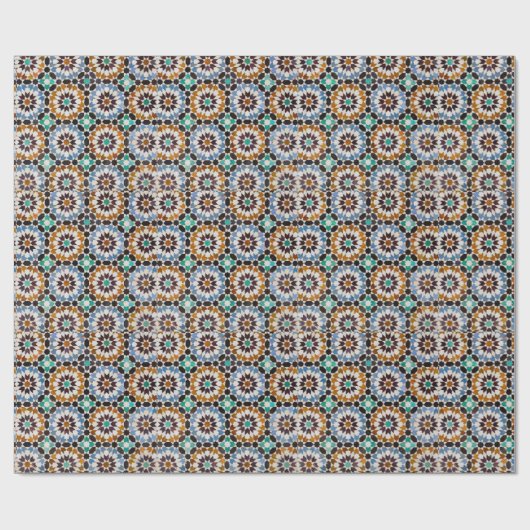 Retro  aardse tinten Mid Century Modern Cadeaupapier (Vlak)