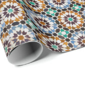 Retro  aardse tinten Mid Century Modern Cadeaupapier (Rol Hoek)