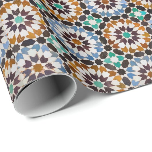 Retro  aardse tinten Mid Century Modern Cadeaupapier (Rol Hoek)