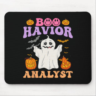Retro Aba Therapeut BCBA Halloween Ghost Boo Havio Muismat