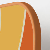Retro ABC Straat Cirkel Streep met Naam Pickleball Paddle (Links Detail)