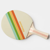 Retro ABC Straat Gestreept met Naam Tafeltennisbatje (Zijkant)