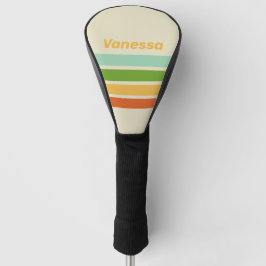 Retro ABC-straat over de strepen met naam Golfheadcover
