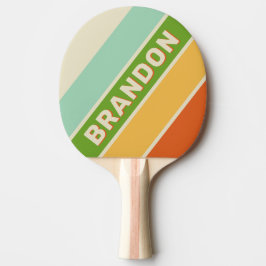 Retro ABC Street Bold Gestreept met Naam Tafeltennisbatje