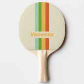Retro ABC Street Pin Striped with Name Tafeltennisbatje (Achterkant)