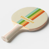 Retro ABC Street Pin Striped with Name Tafeltennisbatje (Voorkant Gekanteld)