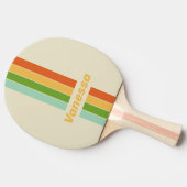 Retro ABC Street Pin Striped with Name Tafeltennisbatje (Zijkant)