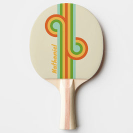 Retro ABC Street Stripe Loop met naam Tafeltennisbatje