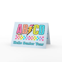 Retro ABCD Alfabet Bliksemflits Terug naar School