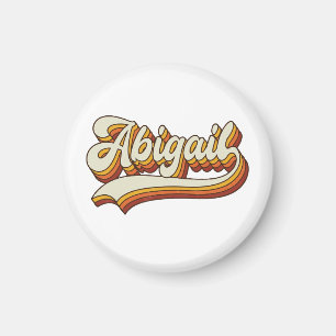 Retro Abigail Naam 70s Vintage Design Magneet