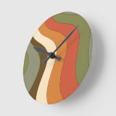 Retro abstract 70s 60s 80s 50s ronde klok (Hoek)