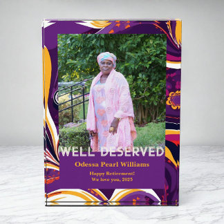 Retro Abstract African Black Mom Retirement Gift Fotoblokken