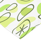 Retro Abstract Art Rocks Chartreuse Korte Tafelloper (Hoek)