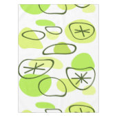 Retro Abstract Art Rocks Chartreuse Tafelkleed (Voorkant)