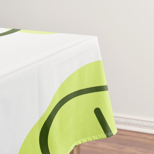 Retro Abstract Art Rocks Chartreuse Tafelkleed (Voorbeeld)