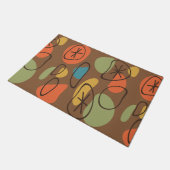 Retro Abstract Art Rocks Veelkleurige Donker Deurmat (Schuin)