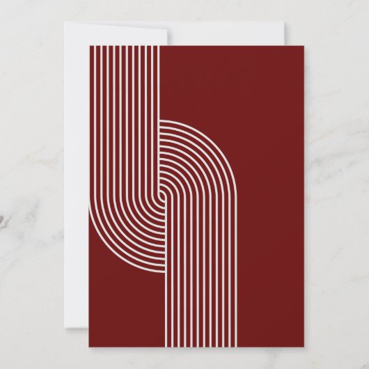 Retro Abstract Baby shower | Uitnodiging (Achterkant)