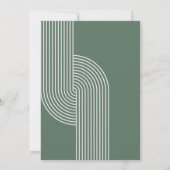 Retro Abstract Baby shower | Uitnodiging (Achterkant)