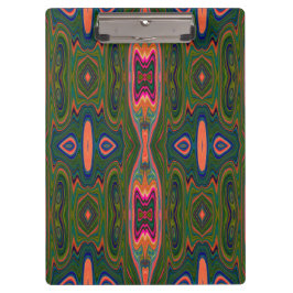 Retro Abstract blauw, groen en Oranje patroon Klembord