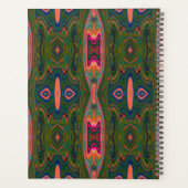 Retro Abstract blauw, groen en Oranje patroon Planner (Achterkant)