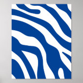  Retro Abstract Blauw Poster (Voorkant)